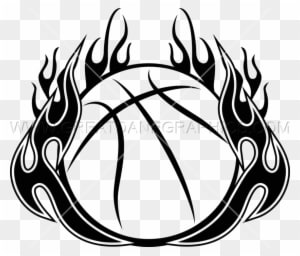 Basketball Ball In Fire Vector Clipart - Black And White Flame Basketball - Free Transparent PNG Clipart Images Download. ClipartMax.com - Transparent PNG Free Download