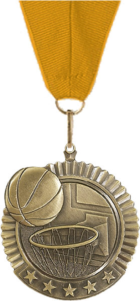 Wreath Medals 2 3/4 Basketball Star Medal With Ribbon Free Transparent PNG Clipart Images Download - Transparent PNG Free Download
