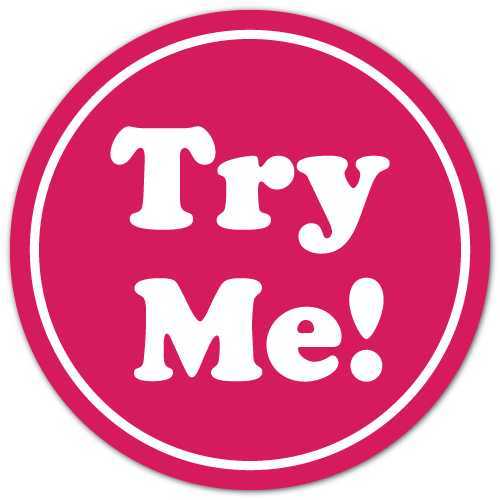 Try Me White On Pink Circle Stickers Basketball Logo Social Media Free Transparent PNG Clipart Images Download - Transparent PNG Free Download