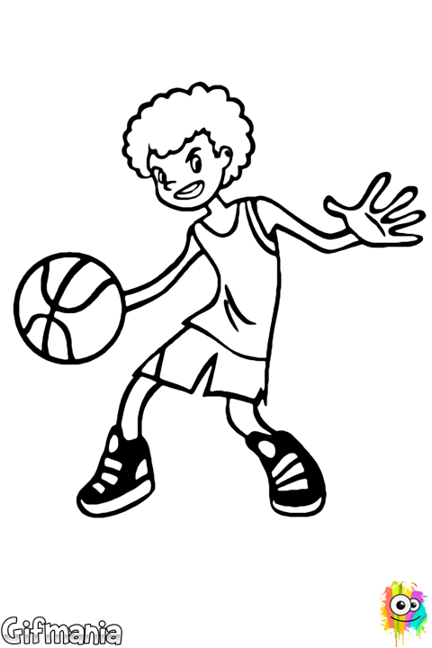Basketballer - Basketball Coloring Pages For Kids - Free Transparent PNG Clipart Images Download. ClipartMax.com - Transparent PNG Free Download