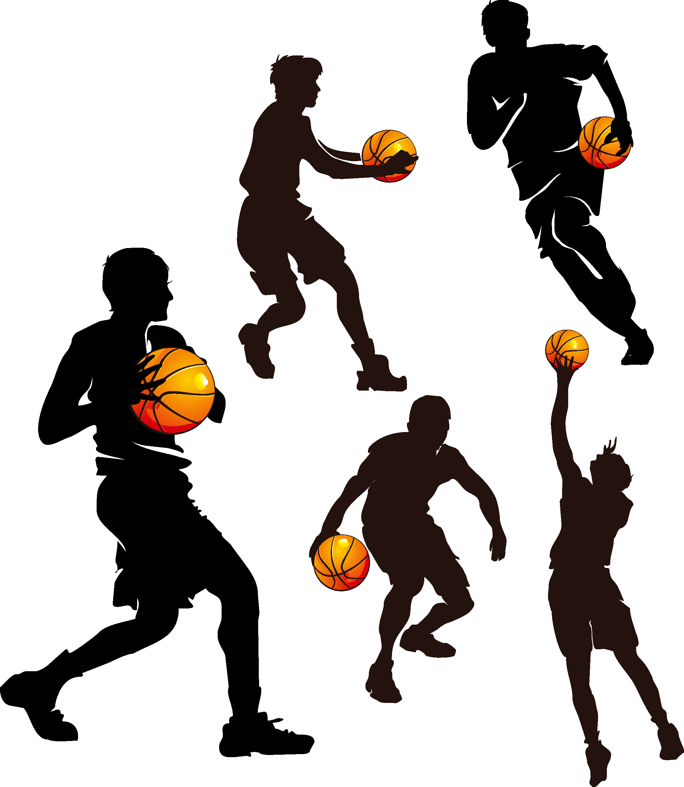 Jpg Library Stock Sport Clip Art Transprent - Basketball Silhouette - Free Transparent PNG Clipart Images Download. ClipartMax.com - Transparent PNG Free Download