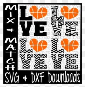 Love Heart Basketball Mix & Match Cutting File By Corbins - Poster - Free Transparent PNG Clipart Images Download. ClipartMax.com - Transparent PNG Free Download