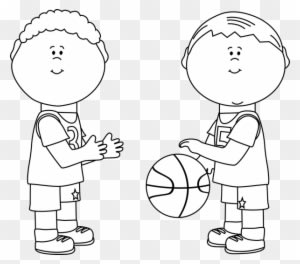 Black And White Boys Playing Basketball Clip Art - Two Boys Playing Clipart Black And White - Free Transparent PNG Clipart Images Download. ClipartMax.com - Transparent PNG Free Download