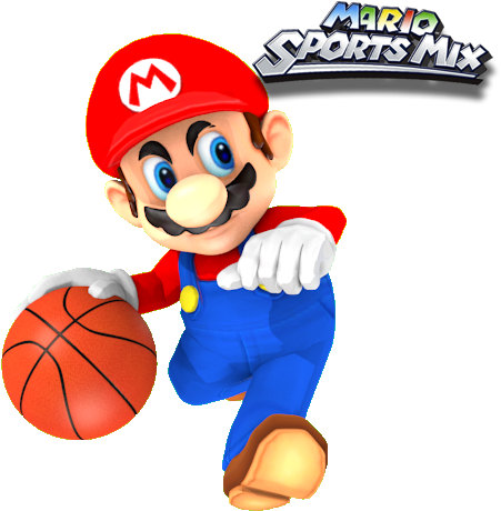 65] Mario's Playing Basketball By Maxigamer - Mario Sports Mix Wii - Free Transparent PNG Clipart Images Download. ClipartMax.com - Transparent PNG Free Download
