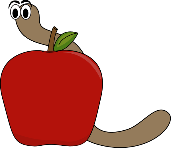 Apple And Worm - Worm In Apple Clip Art - Free Transparent PNG Clipart Images Download. - Transparent PNG Free Download