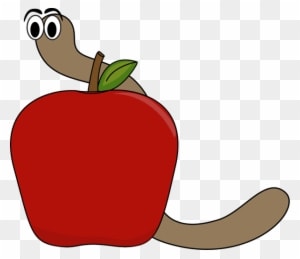 Apple And Worm - Worm In Apple Clip Art - Free Transparent PNG Clipart Images Download. - Transparent PNG Free Download