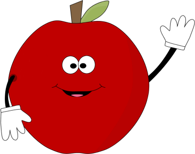 Waving Red Apple Clip Art Image Clipart Face - Apple Fruit With Face - Free Transparent PNG Clipart Images Download. - Transparent PNG Free Download