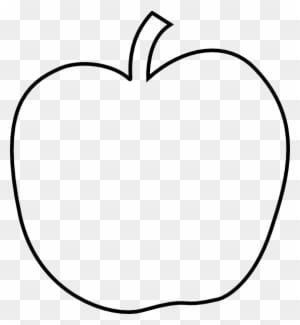 Large Apple Template More - White And Black Apple - Free Transparent PNG Clipart Images Download. - Transparent PNG Free Download