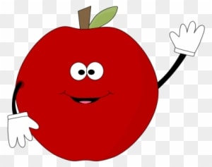 Waving Red Apple Clip Art Image Clipart Face - Apple Fruit With Face - Free Transparent PNG Clipart Images Download. - Transparent PNG Free Download