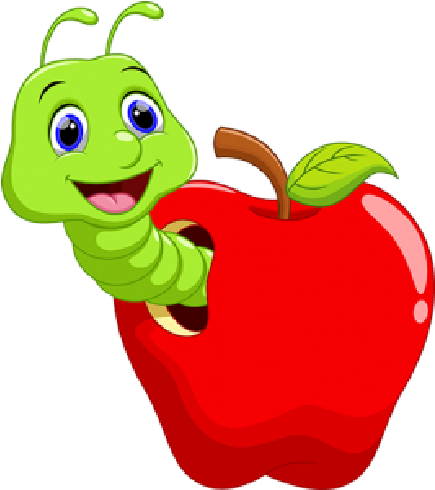 Grappige Cartoon Worm In De Appel Royalty Vrije Cliparts, - Caterpillar In Apple - Free Transparent PNG Clipart Images Download. - Transparent PNG Free Download