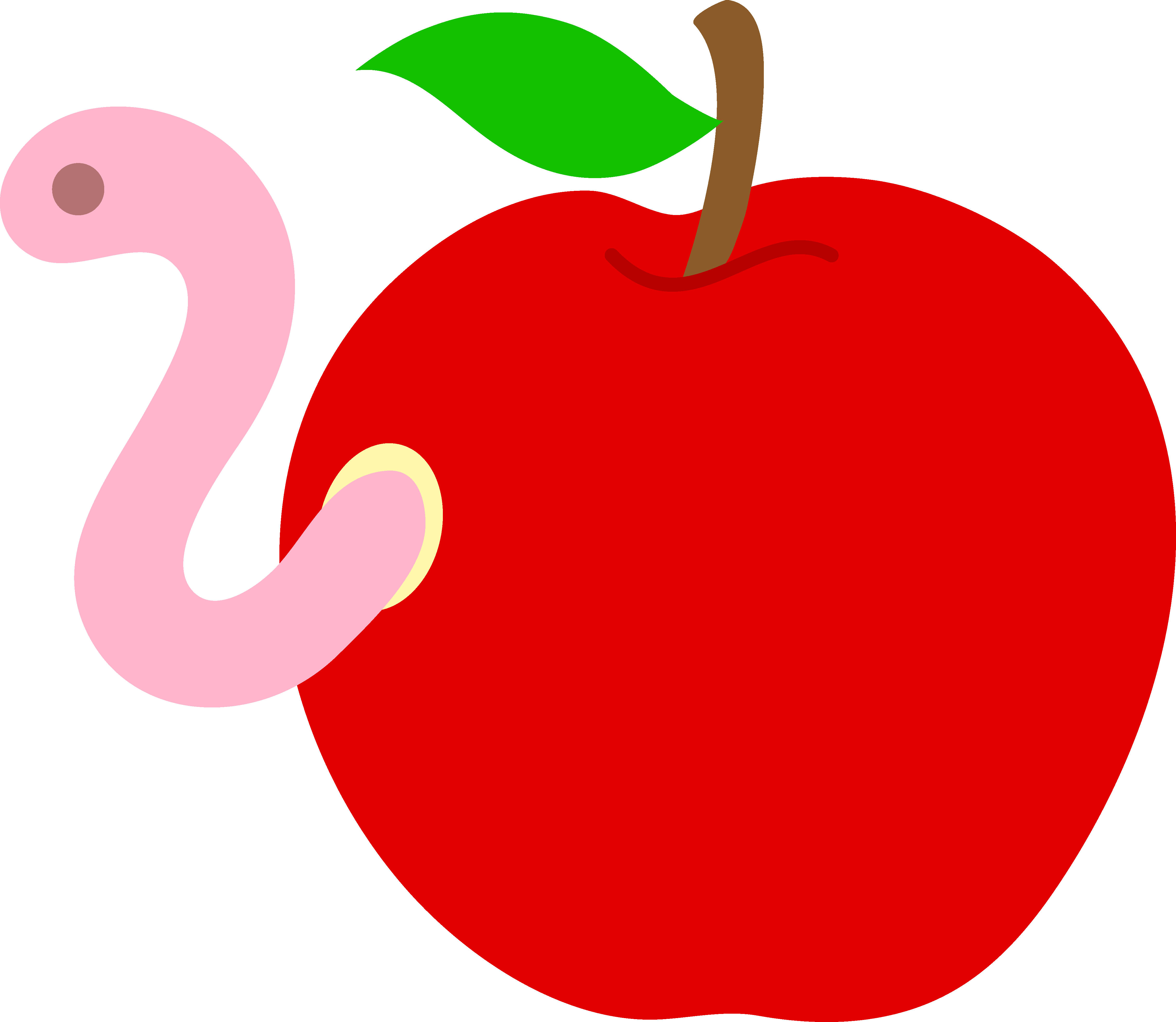 Apple Worm Clip Art - Red Apple Clipart - Free Transparent PNG Clipart Images Download. - Transparent PNG Free Download
