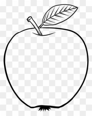 Apfel Clipart Schwarz Weiß - Apple Coloring - Free Transparent PNG Clipart Images Download. - Transparent PNG Free Download