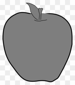 Gray Clipart Apple - Gray Apple Clip Art - Free Transparent PNG Clipart Images Download. - Transparent PNG Free Download