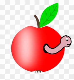 Big Image - Apple With A Worm - Free Transparent PNG Clipart Images Download. - Transparent PNG Free Download