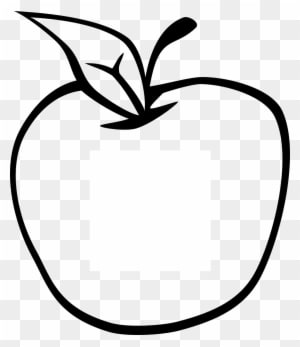 Empty Apple Clip Art At Clker Com Vector Online Line - Apple Black And White - Free Transparent PNG Clipart Images Download. - Transparent PNG Free Download