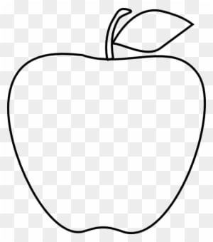Apple Clip Art At Clker - Line Drawing Of Apple - Free Transparent PNG Clipart Images Download. - Transparent PNG Free Download