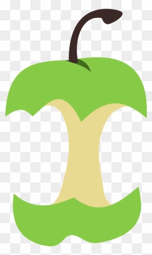 Red Apple Core With Shadow - Green Apple Cutie Mark - Free Transparent PNG Clipart Images Download. - Transparent PNG Free Download