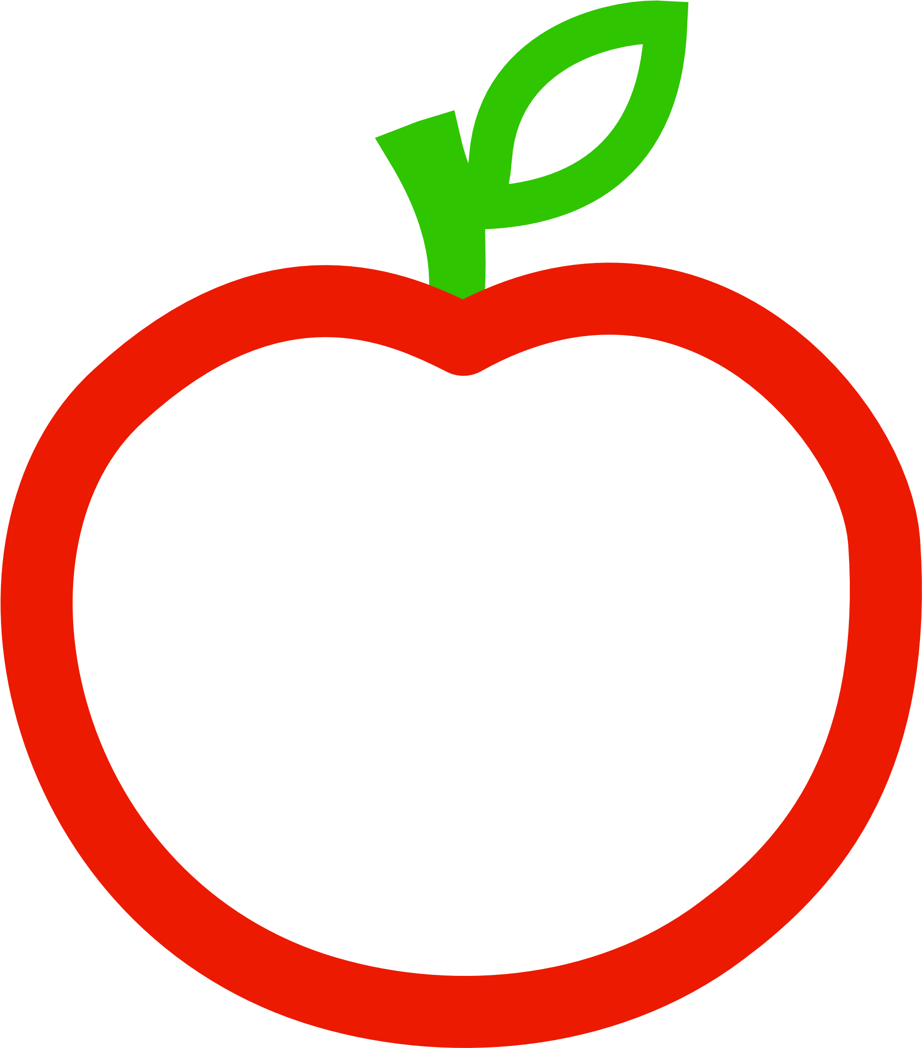 Apple Black And White Picture Of An With A Clipart - Apple Clipart Red And White - Free Transparent PNG Clipart Images Download. - Transparent PNG Free Download