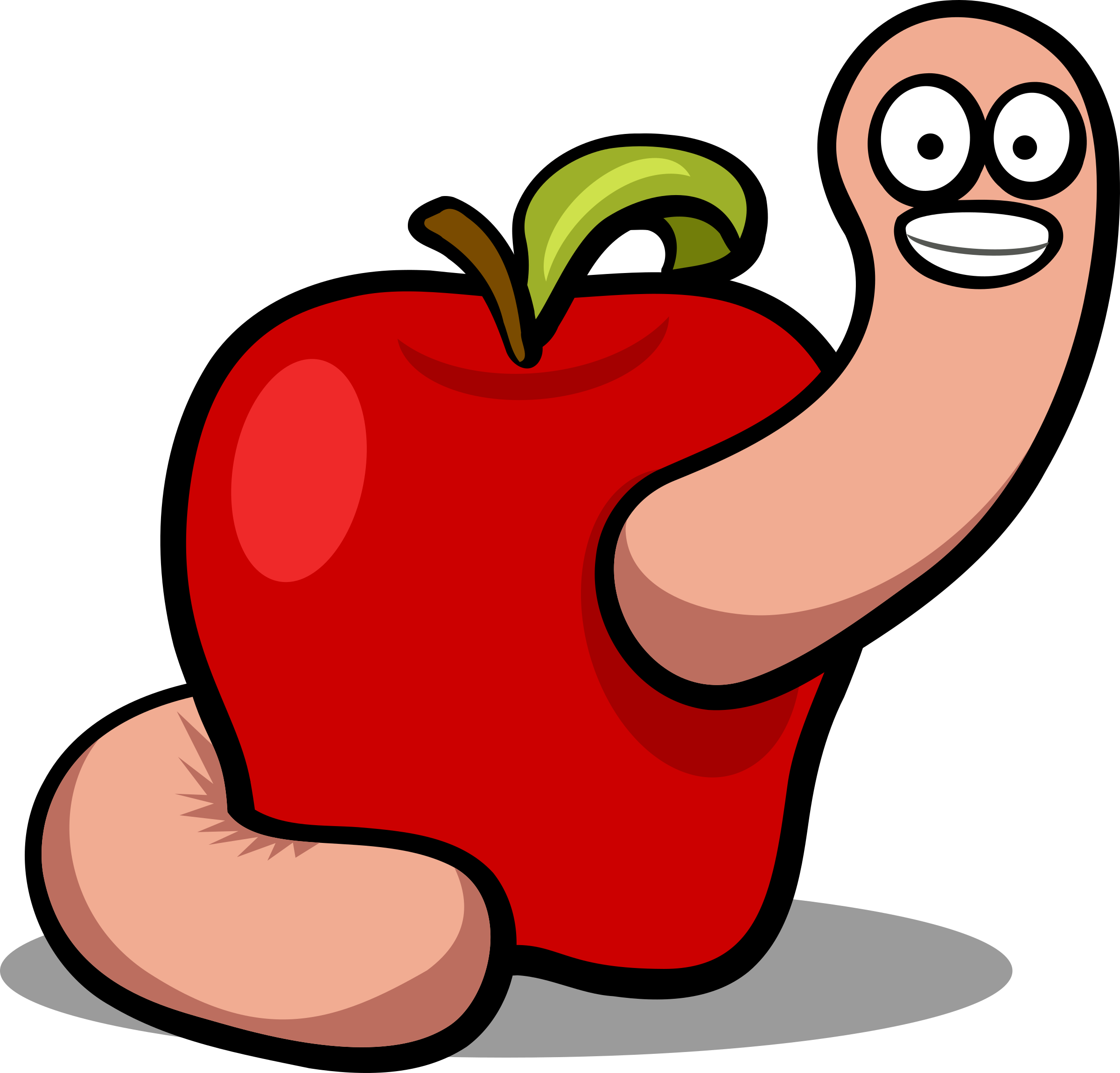 Clipart Info - Apple With A Worm - Free Transparent PNG Clipart Images Download. - Transparent PNG Free Download