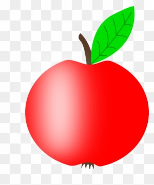 Illustration Of A Red Apple - Apple Leaves Clip Art - Free Transparent PNG Clipart Images Download. - Transparent PNG Free Download