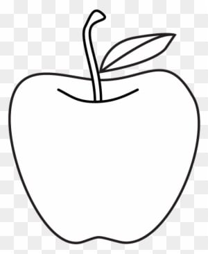 Free Apple Digital Stamp - Line Drawing Of Apple - Free Transparent PNG Clipart Images Download. - Transparent PNG Free Download