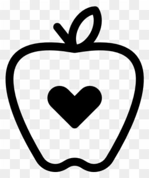 Size - Heart Apple Black And White - Free Transparent PNG Clipart Images Download. - Transparent PNG Free Download
