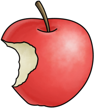 Clip Art Of A Bitten Apple Smart Exchange Usa - Cartoon Apple With Bite - Free Transparent PNG Clipart Images Download. - Transparent PNG Free Download