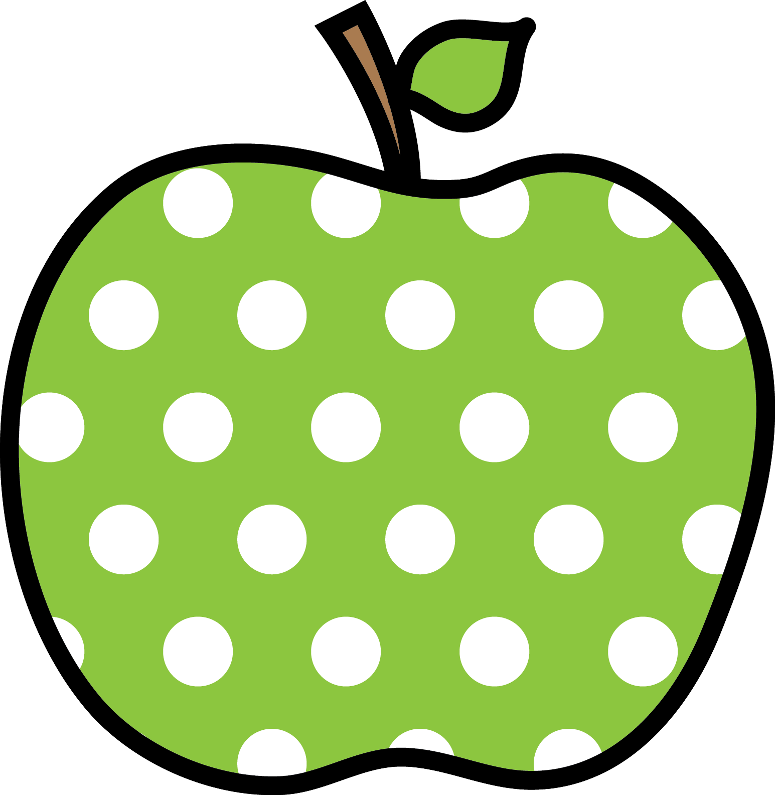 Dots Clipart Transparent Apple - Polka Dot Apple Clipart - Free Transparent PNG Clipart Images Download. - Transparent PNG Free Download