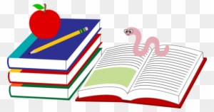 Free Clip Art Of School Text Books With A Pencil And - Apple And Pencil Transparent - Free Transparent PNG Clipart Images Download. - Transparent PNG Free Download