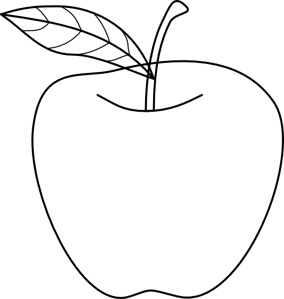 Apple Clipart Black And White Clipart Panda - Outline Of An Apple - Free Transparent PNG Clipart Images Download. - Transparent PNG Free Download