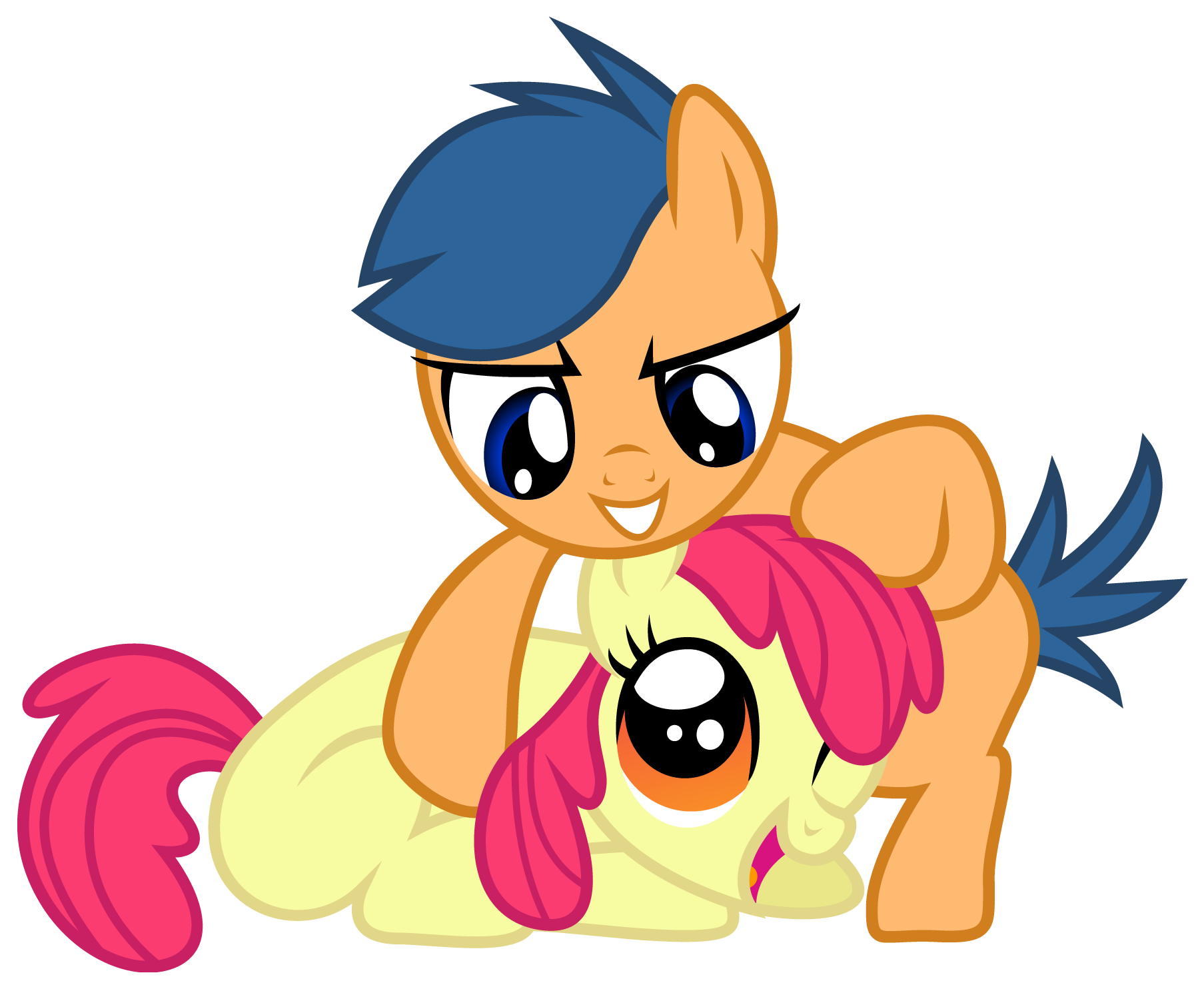 Kerosenecanine 246 40 [mlp] Two Friends Playing By - Mlp Apple Bloom Ships - Free Transparent PNG Clipart Images Download. - Transparent PNG Free Download