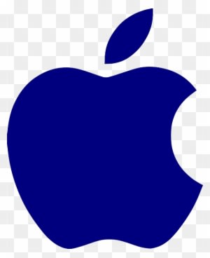 Apple Logo White Clip Art At Clker - Apple Logo Png Blue - Free Transparent PNG Clipart Images Download. - Transparent PNG Free Download