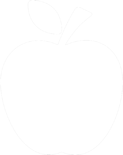 Fruits & Vegetables - White Apple Silhouette - Free Transparent PNG Clipart Images Download. - Transparent PNG Free Download