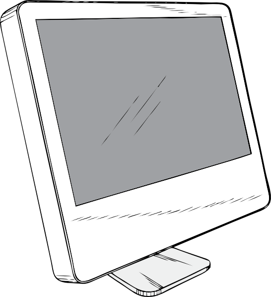 Display - Clipart - Drawing Of An Apple Computer - Free Transparent PNG Clipart Images Download. - Transparent PNG Free Download