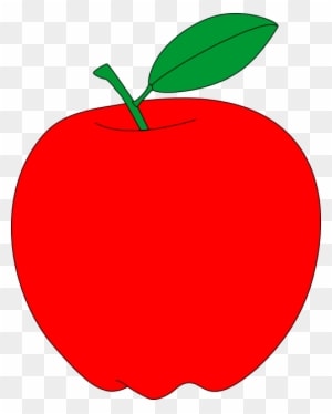 Red Apple With Green Leaf Free Vector Clipart - Transparent Background Apple Clipart - Free Transparent PNG Clipart Images Download. - Transparent PNG Free Download