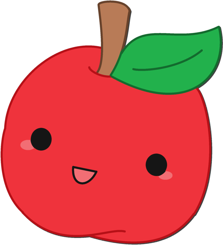Cute Apple By Totaltomboy6236 On Deviantart - Cute Apple Cartoon Transparent - Free Transparent PNG Clipart Images Download. - Transparent PNG Free Download