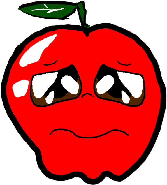 Sad Apple By Sadplz On Deviantart - Sad Apple Png - Free Transparent PNG Clipart Images Download. - Transparent PNG Free Download