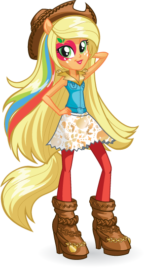 Wearing Horse Riding Kicks And A Cowgirl Hat, Applejack - Apple Jack Equestria Girl - Free Transparent PNG Clipart Images Download. - Transparent PNG Free Download