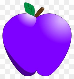 Violet Apple Clip Art - Cartoon Apple .png - Free Transparent PNG Clipart Images Download. - Transparent PNG Free Download