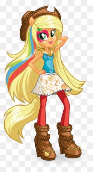 Wearing Horse Riding Kicks And A Cowgirl Hat, Applejack - Apple Jack Equestria Girl - Free Transparent PNG Clipart Images Download. - Transparent PNG Free Download