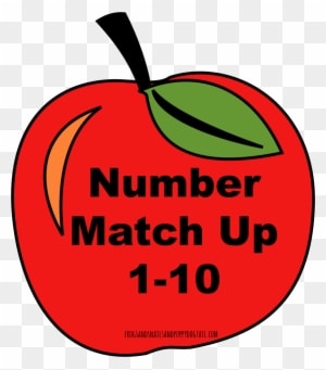 Apple Number Match Up Activity For Kids - Apples With Numbers On Them - Free Transparent PNG Clipart Images Download. - Transparent PNG Free Download