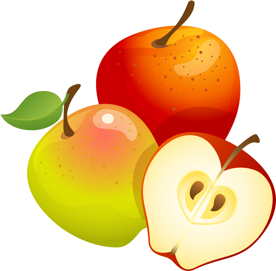 Large Painted Apples Png Clipart - Clip Art Of Apples - Free Transparent PNG Clipart Images Download. - Transparent PNG Free Download