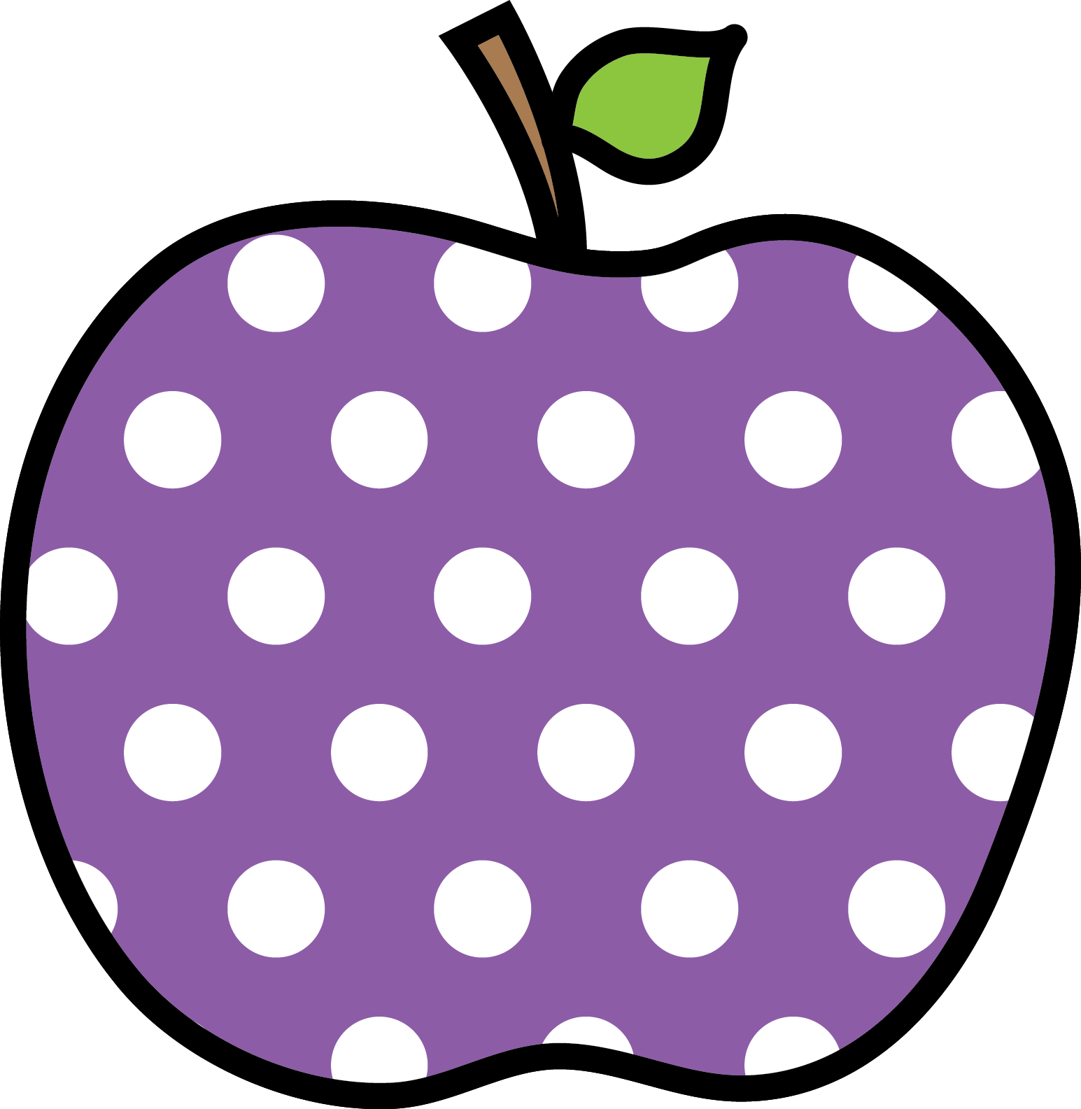 Que Te Como*✿* - Polka Dot Apple Clipart - Free Transparent PNG Clipart Images Download. - Transparent PNG Free Download