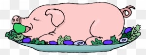 Dv Cūku Bēres/ Pig Roast - Roast Pig With Apple - Free Transparent PNG Clipart Images Download. - Transparent PNG Free Download