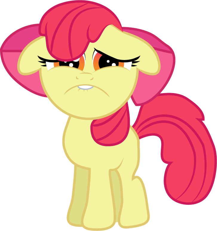 Sad Faced Apple Bloom By Creshosk-d45v31 - My Little Pony Apple Bloom Sad - Free Transparent PNG Clipart Images Download. - Transparent PNG Free Download