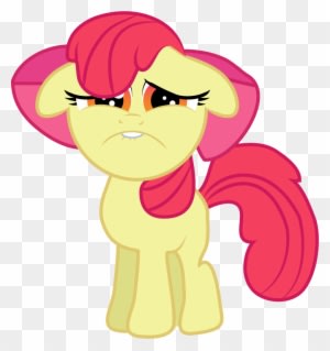 Sad Faced Apple Bloom By Creshosk-d45v31 - My Little Pony Apple Bloom Sad - Free Transparent PNG Clipart Images Download. - Transparent PNG Free Download