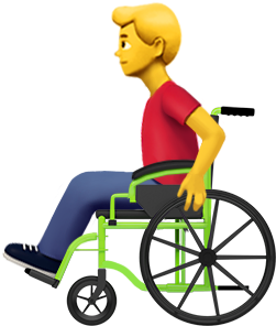 Woman In Manual Wheelchair And Man In Manual Wheelchair - Apple Disabled Emoji - Free Transparent PNG Clipart Images Download. - Transparent PNG Free Download