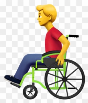 Woman In Manual Wheelchair And Man In Manual Wheelchair - Apple Disabled Emoji - Free Transparent PNG Clipart Images Download. - Transparent PNG Free Download