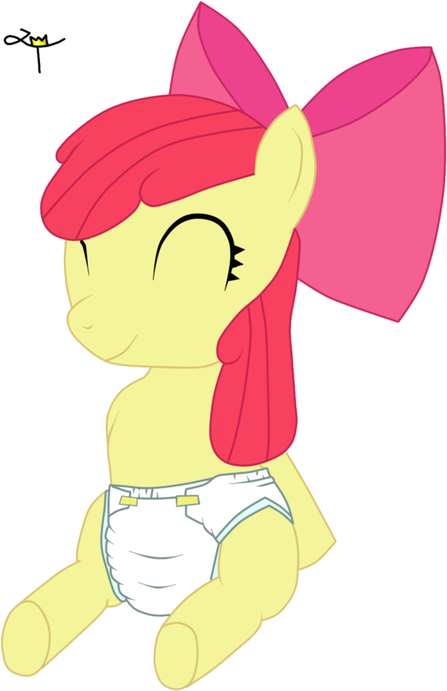 Padded Applebloom By Turtwigchampion - Apple Bloom In A Diaper - Free Transparent PNG Clipart Images Download. - Transparent PNG Free Download