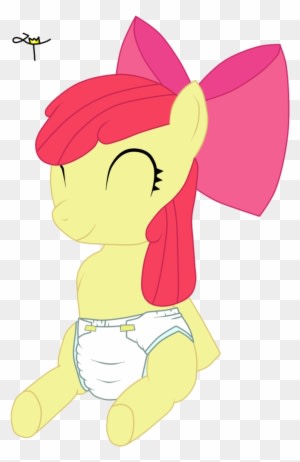Padded Applebloom By Turtwigchampion - Apple Bloom In A Diaper - Free Transparent PNG Clipart Images Download. - Transparent PNG Free Download